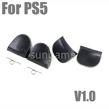 1 комплект черных кнопок запуска L1 R1 L2 R2 Пружины 6 в 1 для Sony Playstation 5 PS5 V1.0 V2.0 V3.0 Контроллер Dualsense