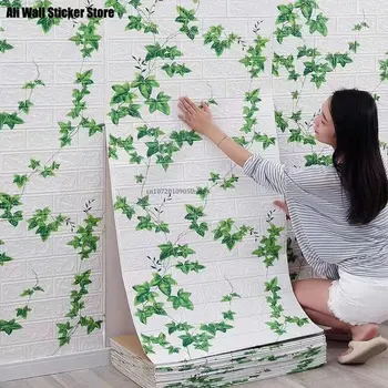 1 М Сплошных 3D пенопластовых кирпичных обоев в стиле ретро, Потолочный самоклеящийся фон для домашнего декора