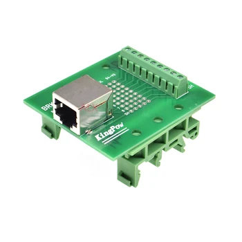 1 шт. разъем RJ45 8p8c для подключения к клеммной колодке адаптер печатная плата разъем Ethernet RJ45 конвертер Крепление на Din-рейку
