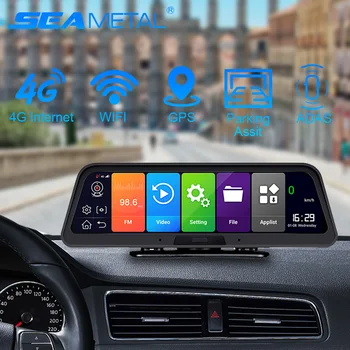 10-Дюймовый Сенсорный экран Android 8.1 Dash Cam 4G DVR 3 в 1 Автомобильная Камера 1080P Dashcam Wifi GPS Навигационный Регистратор 2G RAM /32 ROM