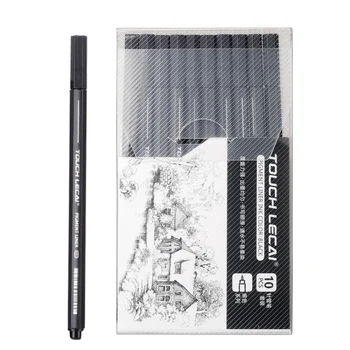 10 шт., линейный маркер, ручка для рисования, рисованный комикс, простой штриховой линейный маркер для офиса и обучения