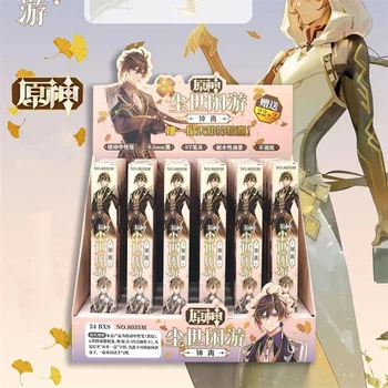 10 шт./лот Game Genshin Impact Press Гелевая ручка Zhongli с нейтральными черными чернилами Канцелярские подарочные Канцелярские школьные принадлежности