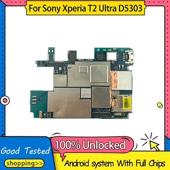 100% Рабочая Разблокированная Материнская Плата Sony Xperia T2 Ultra D5303 Mainboard Logic Board Печатная Плата, Бесплатная Доставка