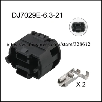 100SET DJ7029E-6.3-21 автомобильный провод, штекерный кабель, Водонепроницаемый 2-контактный разъем, автомобильная розетка с клеммным уплотнением