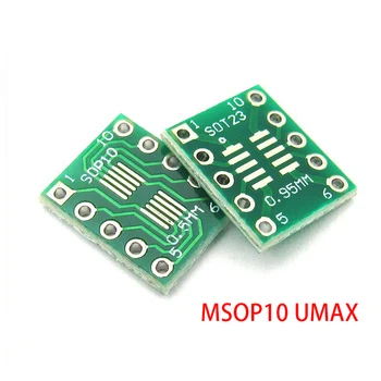 10ШТ SOT23 MSOP10 UMAX-DIP10 переходная плата для печатной платы DIP Pin-адаптер для платы с шагом