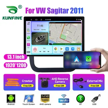 13,1-дюймовый автомобильный радиоприемник для VW Sagitar 2011 Автомобильный DVD GPS навигация Стерео Carplay 2 Din Центральный мультимедийный Android Auto