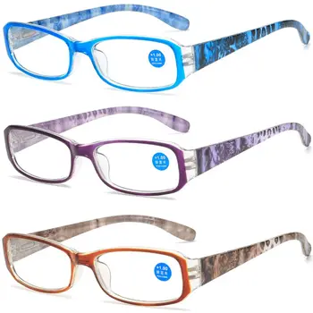 1шт Горячие очки для чтения с синим светом Urltra-Light Защита глаз Женщины Мужчины Цветы Элегантные очки с диоптриями + 100 ~ + 400