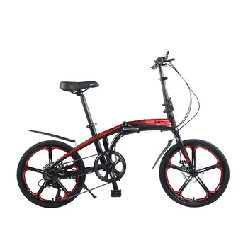 20-дюймовый алюминиевый Складной Велосипед с регулируемой скоростью Свободного монтажа для взрослых и студентов, Портативный Велосипед для езды на пригородном велосипеде