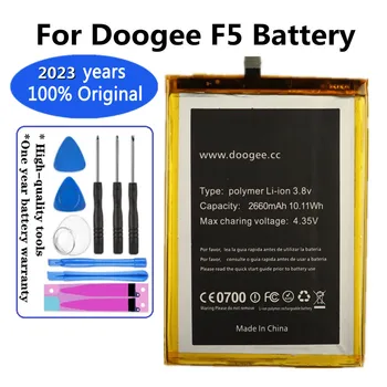 2023 года 100% Оригинальный аккумулятор для мобильного телефона Doogee F5 емкостью 2660 мАч, сменный аккумулятор в наличии + номер для отслеживания