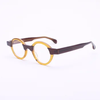 2023 Новые ацетатные очки в стиле ретро, винтажные очки в маленькой круглой оправе, рецептурные оптические очки