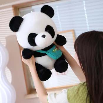 24/30/40 см Прекрасная панда, плюшевые игрушки, Кавайная панда с рюкзаком, плюшевая подушка, хороший рождественский подарок на день рождения для детей, малышка
