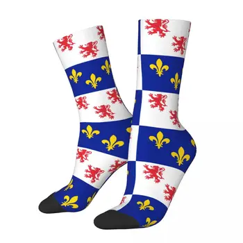 284-Франция, Чулки с флагом Пикардии, ЛУЧШАЯ новинка, Забавные эластичные носки с рисунком