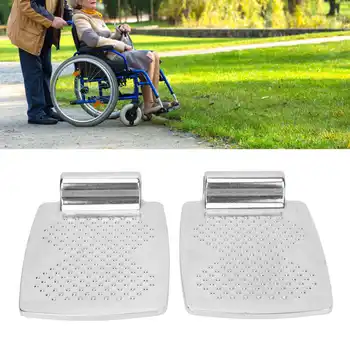 2шт Подножка для инвалидной коляски Из алюминиевого сплава, подставка для ног для инвалидной коляски, педаль для замены, Вспомогательные скобы