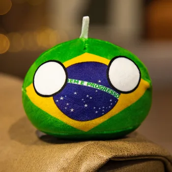 3-дюймовый мультяшный польский мяч Плюшевая фигурная игрушка Бразилия Германия прекрасный Кантрибол Polandball Подвеска для countrys
