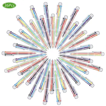 36шт 6 в 1, 6 цветов, шариковая ручка для рисования, счетная ручка 0,5 мм, канцелярские принадлежности