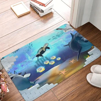 3D Океанский Мир Противоскользящий Коврик Для Ванной Коврик Дельфин Подводный Мир Ковер Для Прихожей Входная Дверь Коврик Для Внутреннего Декора