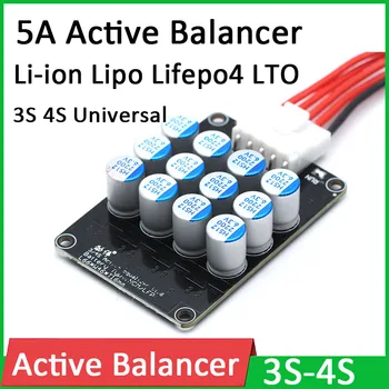 3S 4S 5A Активный Эквалайзер Балансировщик Литий-ионный Lifepo4 LTO Литиевая батарея BMS Плата баланса передачи энергии 2.2V 3.2V 3.7V 12V