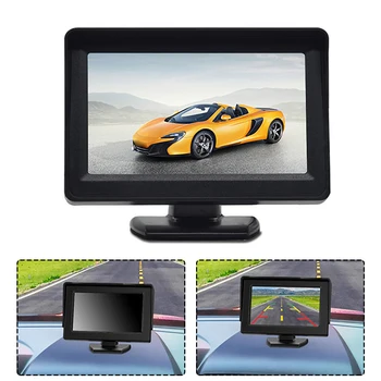 4,3-дюймовый автомобильный монитор TFT LCD с дисплеем 480X365, экран заднего вида, 12 В/24 В Для резервной камеры автомобиля, видеонаблюдения, домашней безопасности.