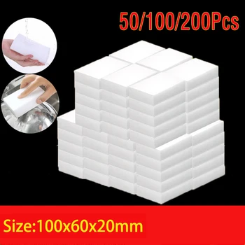 50/100/200 шт Волшебная губка-ластик для чистки меламиновых губок Кухонная губка для мытья посуды Инструменты для чистки ванной