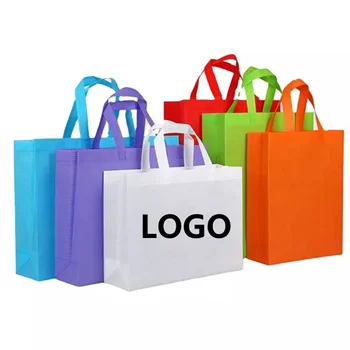 500 шт./лот Оптовая изготовленная на заказ хозяйственная сумка из нетканого полипропилена с пользовательским логотипом, напечатанным для продуктовой рекламы супермаркета