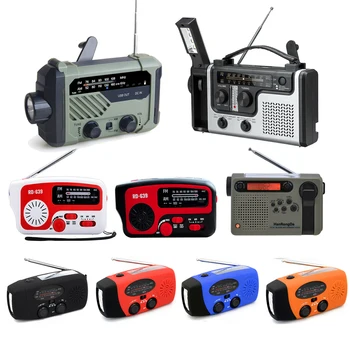 5000/2000 мАч Портативное Радио Многофункциональная Рукоятка Солнечная USB Зарядка FM AM WB NOAA Погодное Радио Аварийный СВЕТОДИОДНЫЙ Фонарик