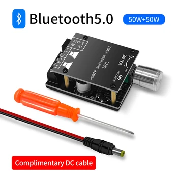 502L Плата усилителя мощности Bluetooth 5.0 Стерео аудиоприемник Двухканальный модуль цифрового аудиоусилителя для динамиков DIY