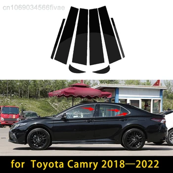 8 штук для Toyota Camry 2018 2019 2020 2021 2022 Оконные стойки, дверные накладки, наклейки, аксессуары