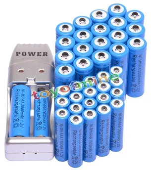AA + AAA 1.2V 1800mAh 3000mAh NiMH Синий Аккумуляторный Элемент + AA AAA USB Зарядное Устройство 14500 Батарей GTL EvreFire