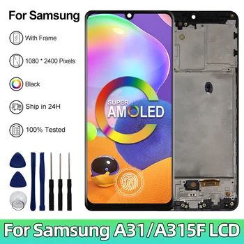 AMOLED Экран Для Samsung Galaxy A31 A315F ЖК-дисплей Сенсорный Экран Для Samsung A315 A315F/DS Замена ЖК-планшета В сборе