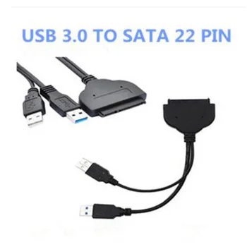 Ausuky USB 3.0-SATA 22Pin Кабель питания для передачи данных, 2,5-дюймовый драйвер жесткого диска, твердотельный накопитель SSD, чехол для кабеля -25