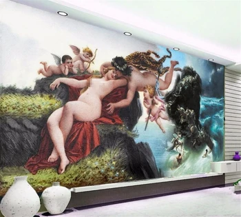 beibehang Пользовательские фрески 3D обои фотографии Европейский стиль классический западный персонаж фреска ТВ фон стена papel de parede