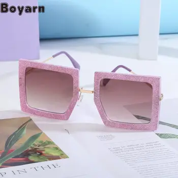 Boyarn, Роскошный бренд, дизайнерская обувь, квадратная женская обувь, металлические уличные солнцезащитные очки UV400, солнцезащитные очки, Солнцезащитные очки