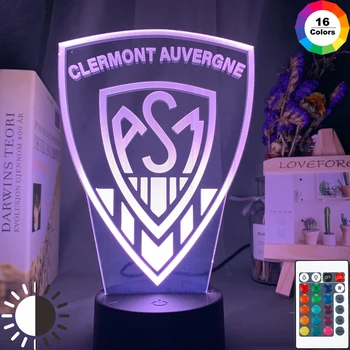 Clermont Auvergne Led Night Light для Декора Общежития Настольная Лампа Cool Starting Школьный Подарок Значок Университетской Школы На Заказ 3d Лампа