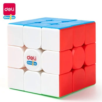 Deli 3x3x3 Magic Cube Кубики-головоломки без наклеек, профессиональные скоростные развивающие игрушки Cubo Magico для школьников