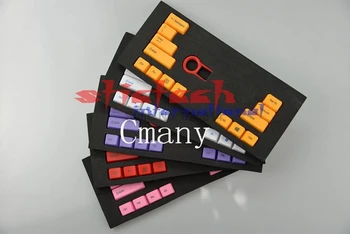 dhl или ems 50шт 14 колпачков для клавиш Многоцветные ABS Механические клавиатуры Колпачок для ключей с инструментом для снятия колпачков