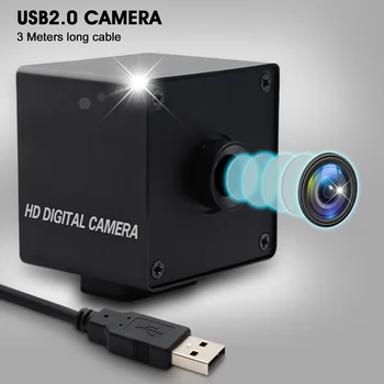ELP 8-мегапиксельная USB-камера IMX179 Сенсор Без искажений объектив HD Веб-камера UVC Совместима с Windows, Linux, Android, Mac (объектив L75)