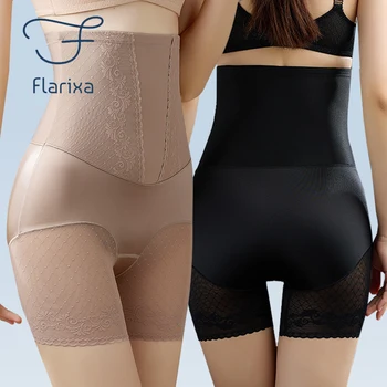 Flarixa, Женские кружевные трусики с высокой талией, нижнее белье для контроля живота, брюки с плоским животом, трусики для подтяжки бедер, защитные шорты, летние