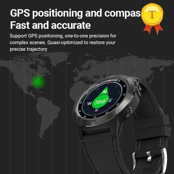 GPS Мужской спортивный Bluetooth Голосовой вызов Смарт-часы Компас Многоязычный Пульсометр Напоминание о вызове, сообщении, активности, Фитнесе