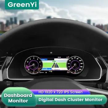 GreenYi 12,5-Дюймовый ЖК-Дисплей Приборной Панели Виртуальная Комбинация Приборов Экран Спидометра Кабины Для VW Magotan Arteon CC Passat B8