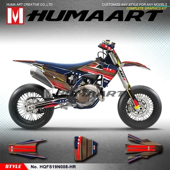 HUMAART Dirt Bike Graphics Комплект Виниловых Наклеек для FS TC FC TX FX TE FE 125 150i 250 250i 300 300i 350 450 501 2019 2020