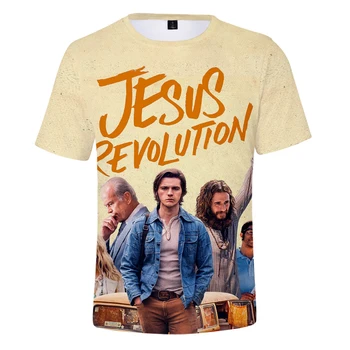 Jesus Revolution Movie Футболка Унисекс С Круглым вырезом И Коротким рукавом Мужская Женская футболка Harajuku Уличная 3D Одежда
