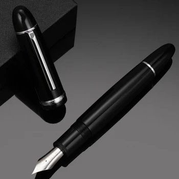 JinHao X159 Черная акриловая авторучка с Серебряным зажимом, удлиненный наконечник F 0,5 мм, Школьные принадлежности, ручки для письма, канцелярские принадлежности