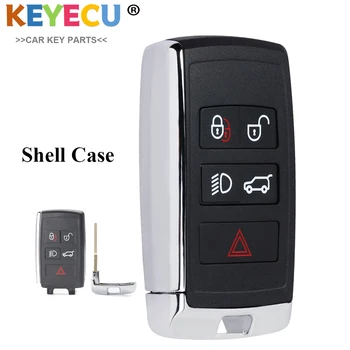 KEYECU Smart Keyless Remote Car Key Shell Case для Land Rover Range Rover 2018-2022, Брелок с 5 Кнопками - KOBJXF18A Со Вставным Лезвием