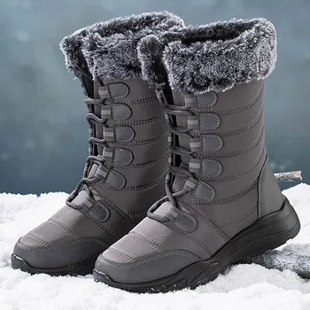 Modx Новые зимние ботинки, супер Теплые зимние ботинки, Женская зимняя обувь на плоской подошве, женская роскошная обувь, Женские ботинки