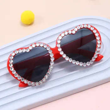 Mosengkw Новый модный дизайн роскошного бренда Heart Diamond Женские Солнцезащитные очки Летние Пляжные Очки