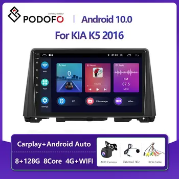 Podofo Android 10,0 Авторадио Для KIA K5 2016 Автомобильный Радио Мультимедиа Стерео Видеоплеер Carplay Auto No 2din Carplay Головное Устройство