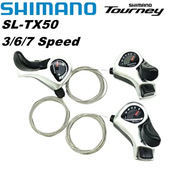 Shimano Tourney TX50 Рычаг Переключения Передач С Большим Пальцем 3 6 7 18 21 Скоростной MTB Для Горного Велосипеда Thumb Shifter Plus