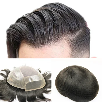SimBeauty Парик для Мужчин, Кусочки Волос для Мужчин, Бразильская Система Замены натуральных волос для Мужчин, Парик из человеческих волос 10 