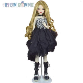 SISON BENNE 1/3 BJD Кукла-игрушка 22-дюймовая кукла-девочка в платье, парики, макияж, Полный комплект ручной работы