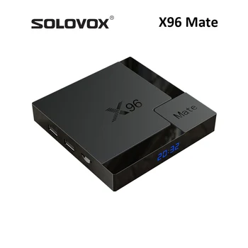SOLOVOX X96 Mate 6K Ultra HD Android 10 4G 32G Smart TV BOX H616 4-ядерный 2,4G и 5,8G WiFi медиаплеер YouTube X96Mate